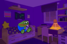 Sad Pepe Sad Pepe In Room GIF - Sad Pepe Sad Pepe In Room Sad Frog GIFs