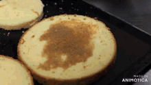 a bunch of slices of cake on a tray with the words made in animatica