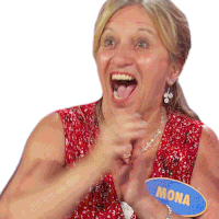 Thumbs Up Mona Sticker - Thumbs Up Mona Family Feud Canada Stickers