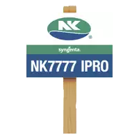a sign that says nk777 ipro is on a wooden post