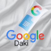 a google daki pillow with the google logo on it