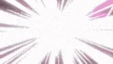 a close up of a red haired anime character with a blue background