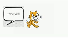 a picture of a cat and a speech bubble that says 19 may 2021