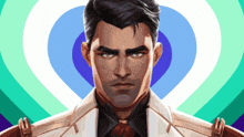 a man in a suit and tie is looking at the camera