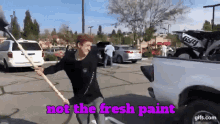 Truck Nope GIF - Truck Nope Not The Fresh Paint GIFs