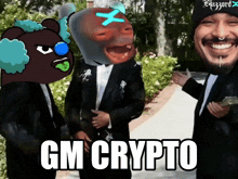 gm crypto is written on the front of a picture