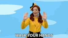 Wash Your Hand Emma Watkins GIF - Wash Your Hand Emma Watkins The Wiggles GIFs