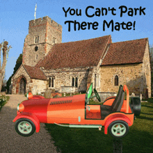 you cant park there mate no parking parking space kit car church