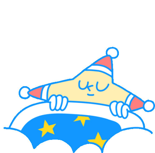 Starguy Is Tucked Into Bed And Says Good Night Sticker - The Adventuresof Star Guy Google Stickers