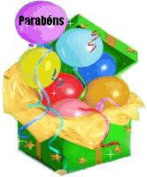 Parabens Feliz Aniversario Sticker - Parabens Feliz Aniversario Balloons Stickers