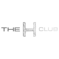 a logo for the h club with a wooden h on it