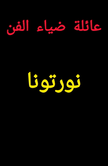 a black background with yellow and red text that says " nortona "