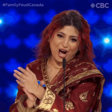 Clapping Sahar GIF - Clapping Sahar Family Feud Canada GIFs