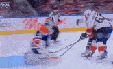 a hockey player with the number 6 on his back
