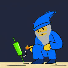 a blurry drawing of a person holding a sword