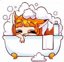 Bathing Fox GIF - Bathing Bath Fox GIFs