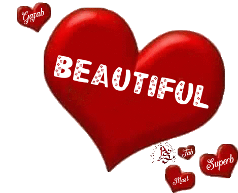 Beautiful Heart Sticker - Beautiful Heart Love Stickers