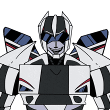 a cartoon drawing of a transformer with a smiley face