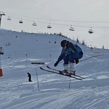 a skier wearing a pair of head ski boots is doing a trick in the air