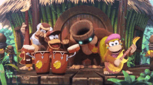 Donkey Kong Tropical Freeze Band GIF - Donkey Kong Tropical Freeze Band Music GIFs