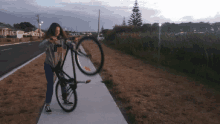 Bike Girl GIF - Bike Girl Shaking GIFs