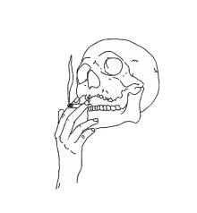 skull smoking