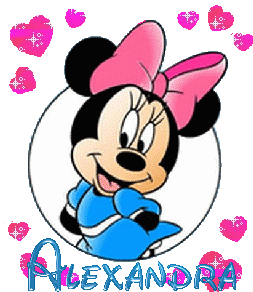 Alexandra Alexandra Name Sticker - Alexandra Alexandra Name Minnie Mouse Stickers