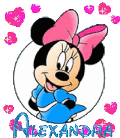 Alexandra Alexandra Name Sticker - Alexandra Alexandra Name Minnie Mouse Stickers