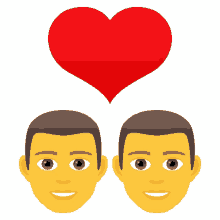 couple with heart people joypixels two men red heart