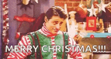 Joey Tribbiani Friends GIF - Joey Tribbiani Friends Christmas GIFs