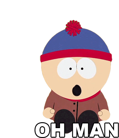 Oh Man Stan Marsh Sticker - Oh Man Stan Marsh South Park Stickers