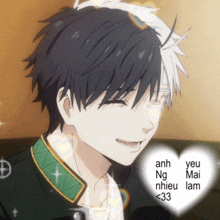 a picture of a boy with a heart that says anh yeu mai nhau lam < 33