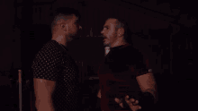 two men facing each other with the words this has been about you and i