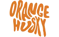 a logo that says orange husky in orange on a white background