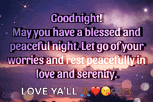 goodnight may you have a blessed and peaceful night