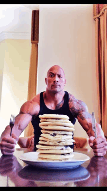 The Rock Pancake GIF - The Rock Pancake GIFs