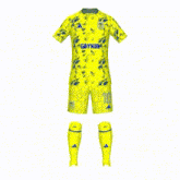 a yellow soccer jersey with the number 10 on the back