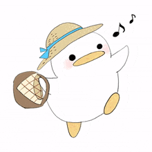 animal duck cute sing picnic