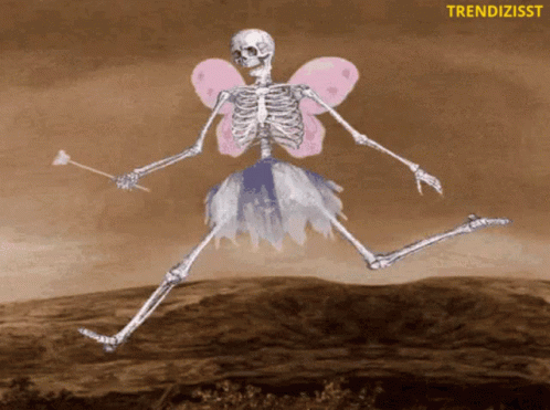 Skeleton Fairy Hunting GIF - Skeleton Fairy Hunting Skeleton GIFs
