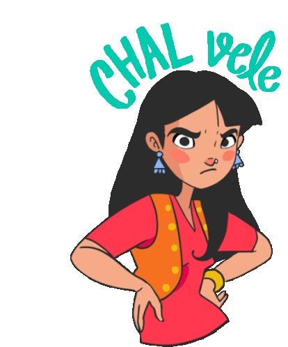 Cynical Girl Says Chal Vele In Hindi Sticker