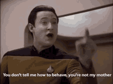 Data Star Trek GIF - Data Star Trek Youre Not My Mother GIFs