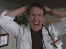 Freaking Out GIF - Scrubs Dr Cox Screaming GIFs