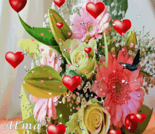 Flores Corazones GIF - Flores Corazones Flower Arrangement - Discover &  Share GIFs