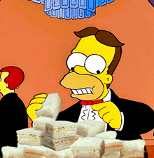 Homero Simpson Sandwich GIF - Homero Simpson Sandwich Comiendo GIFs