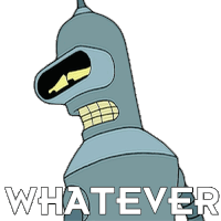 Whatever Bender Sticker - Whatever Bender Futurama Stickers