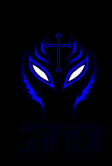 a mask with a cross and the word canor on it