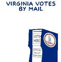 Virginia Votes By Mail Northern Cardinal Sticker