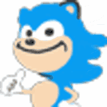 sonic thumbs up smile