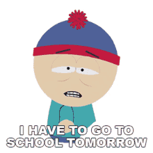 i have to go to school tomorrow stan marsh south park s8e14 woodland critter christmas