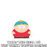 What The Hell Do You Think Youre Doing Cartman Sticker - What The Hell Do You Think Youre Doing Cartman South Park Stickers
